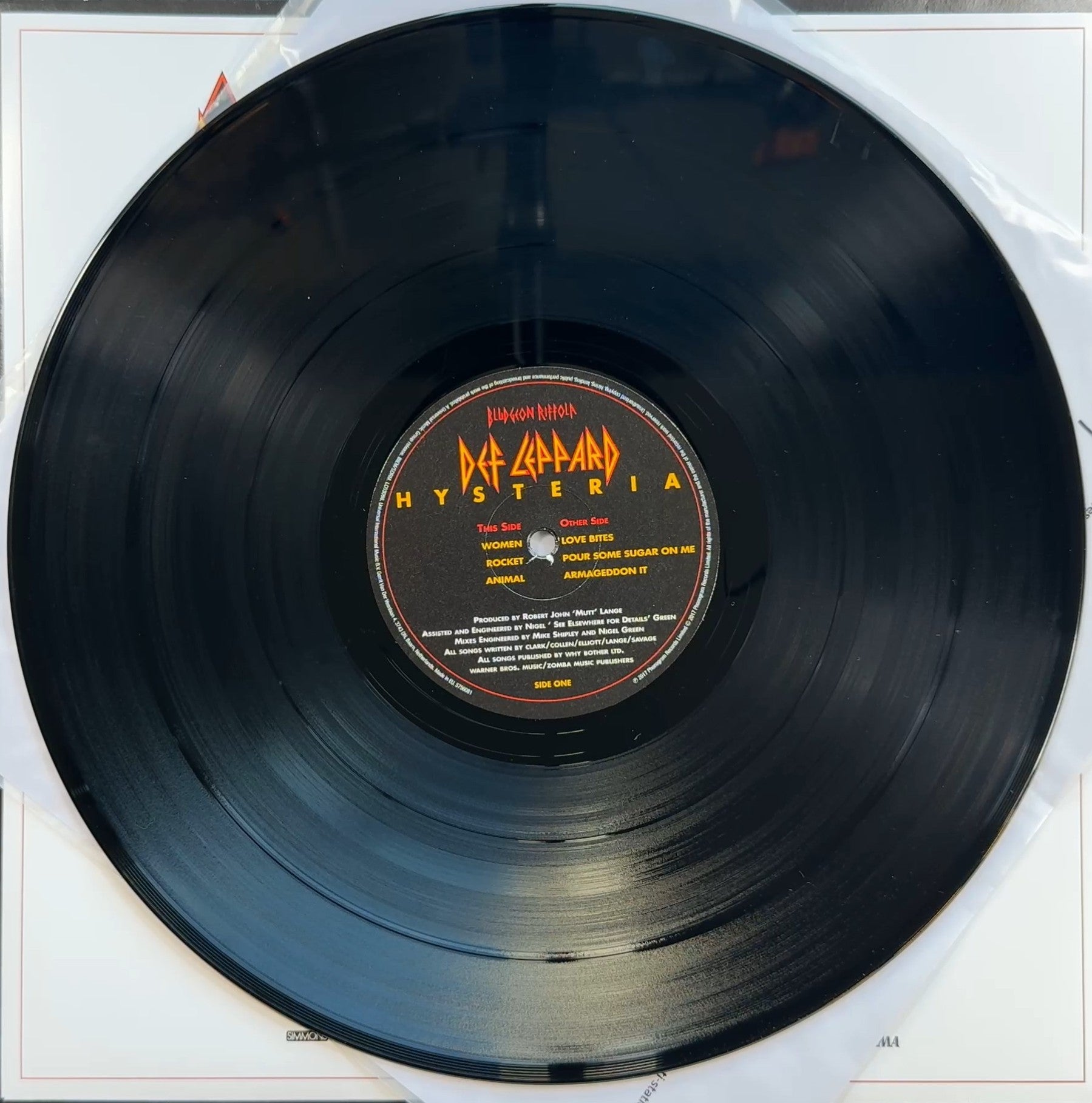 Def Leppard - Hysteria 2017 remaster 180g vinyl VG+/VG+