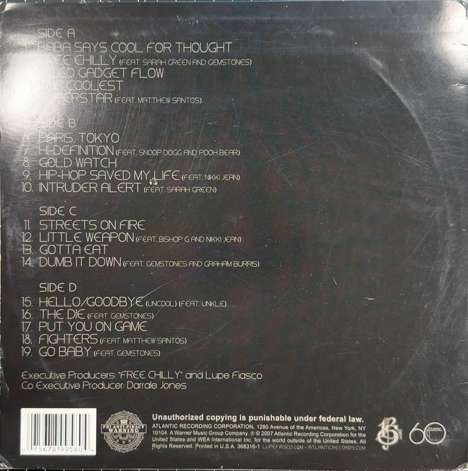 AUTOGRAPHED - Lupe Fiasco's The Cool 2007 US 1st Press
