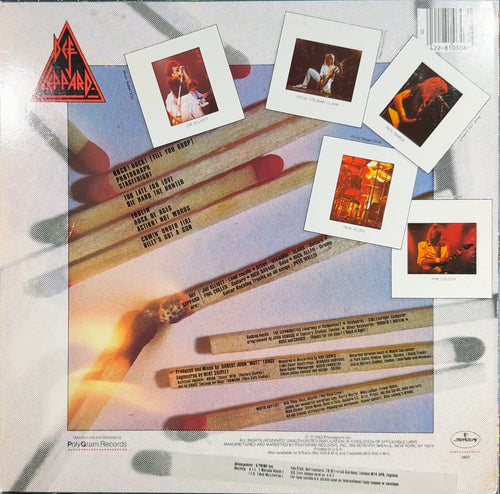 Def Leppard Pyromania 1983 US 1st Press "72" VG+/VG