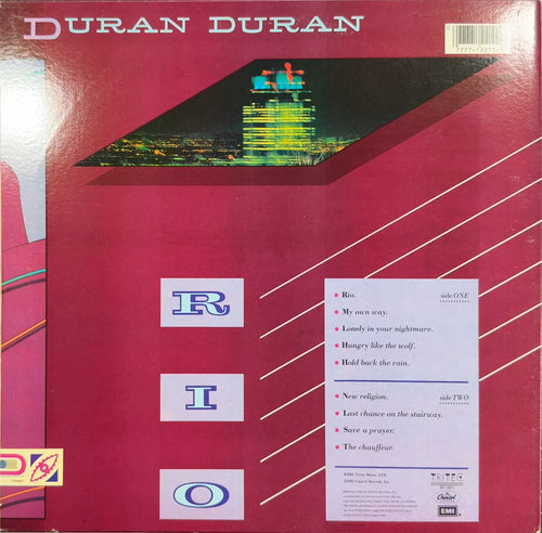 Duran Duran Rio US early 80s 3rd Edtn w/ US remixes VG+/VG+