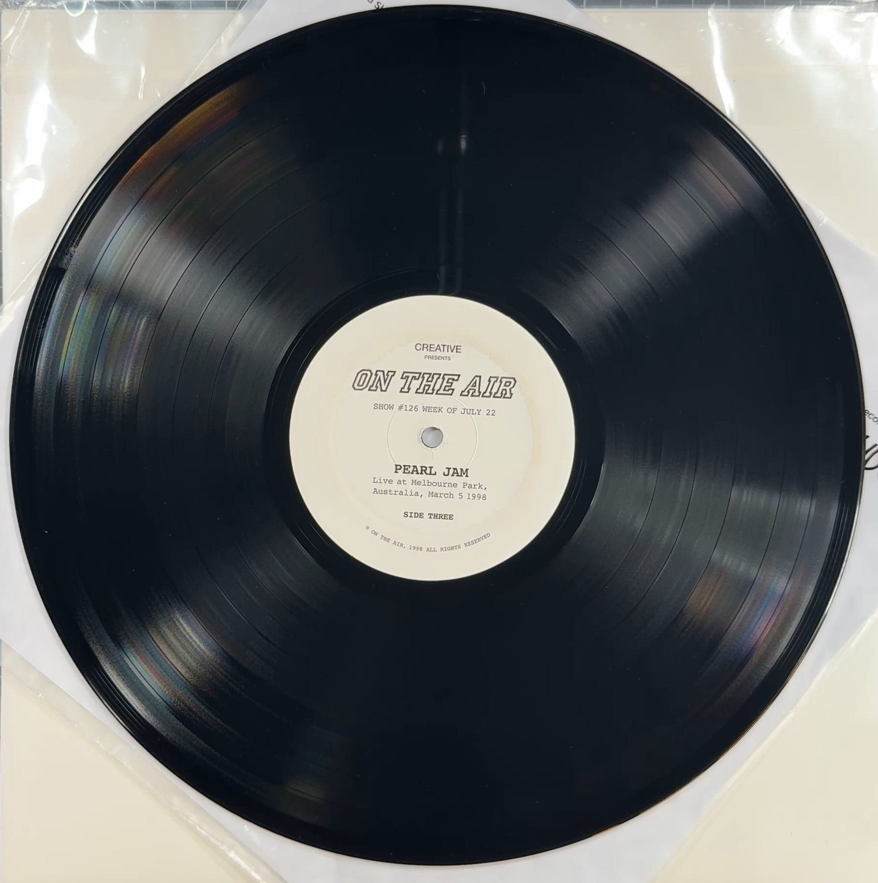 Super Rare Pearl Jam Live in Australia 1998 2xLP