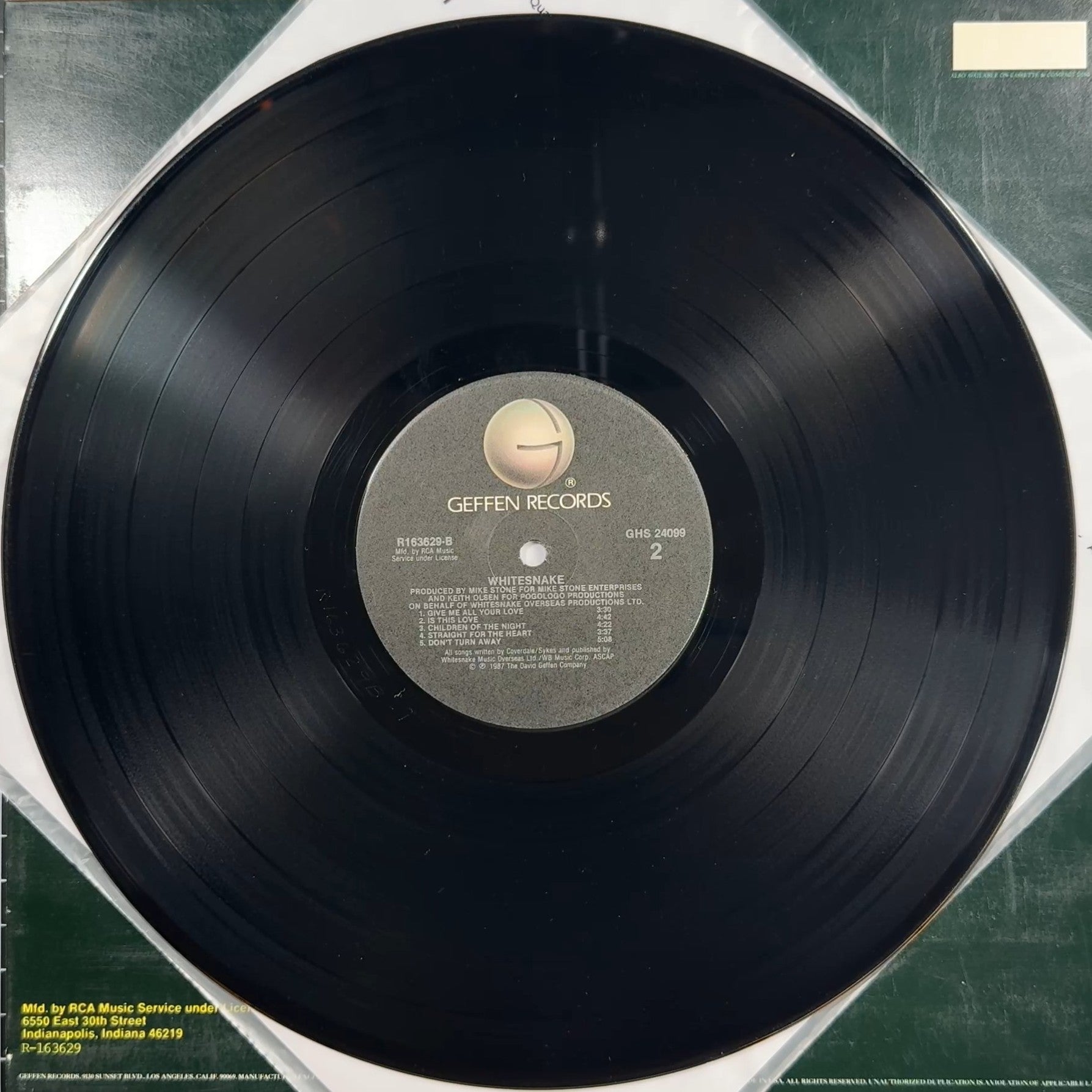 Whitesnake s/t 1987 US 1st Press RCA Club Edtn VG+/VG+