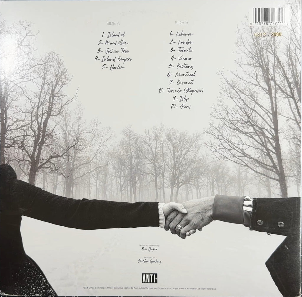 AUTOGRAPH Ben Harper Winter Is For Lovers 2020 #312/2000 1st Press VG/VG+