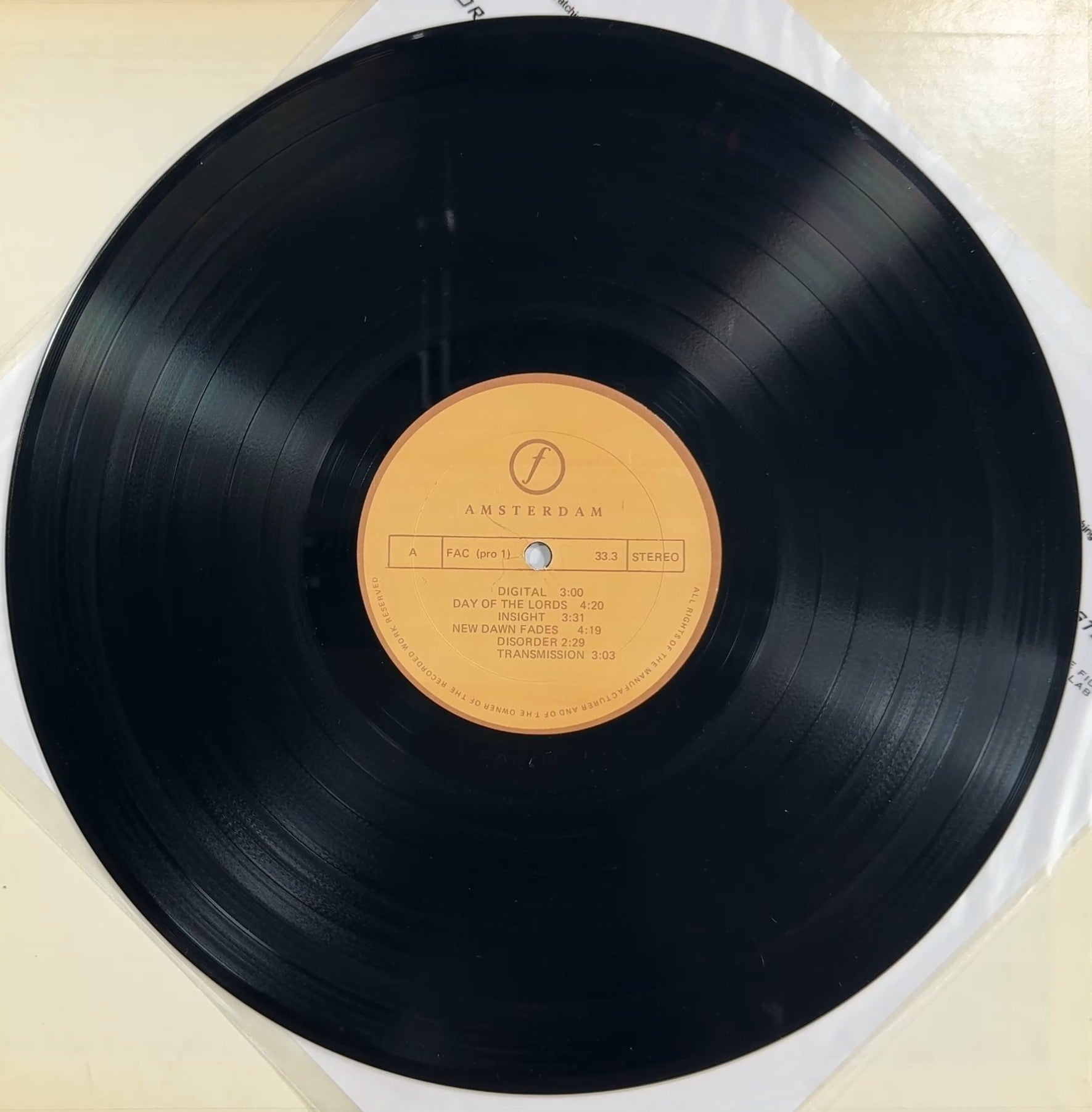 Ultra Rare Joy Division - Amsterdam 1981 VG+/VG+ Top Copy!