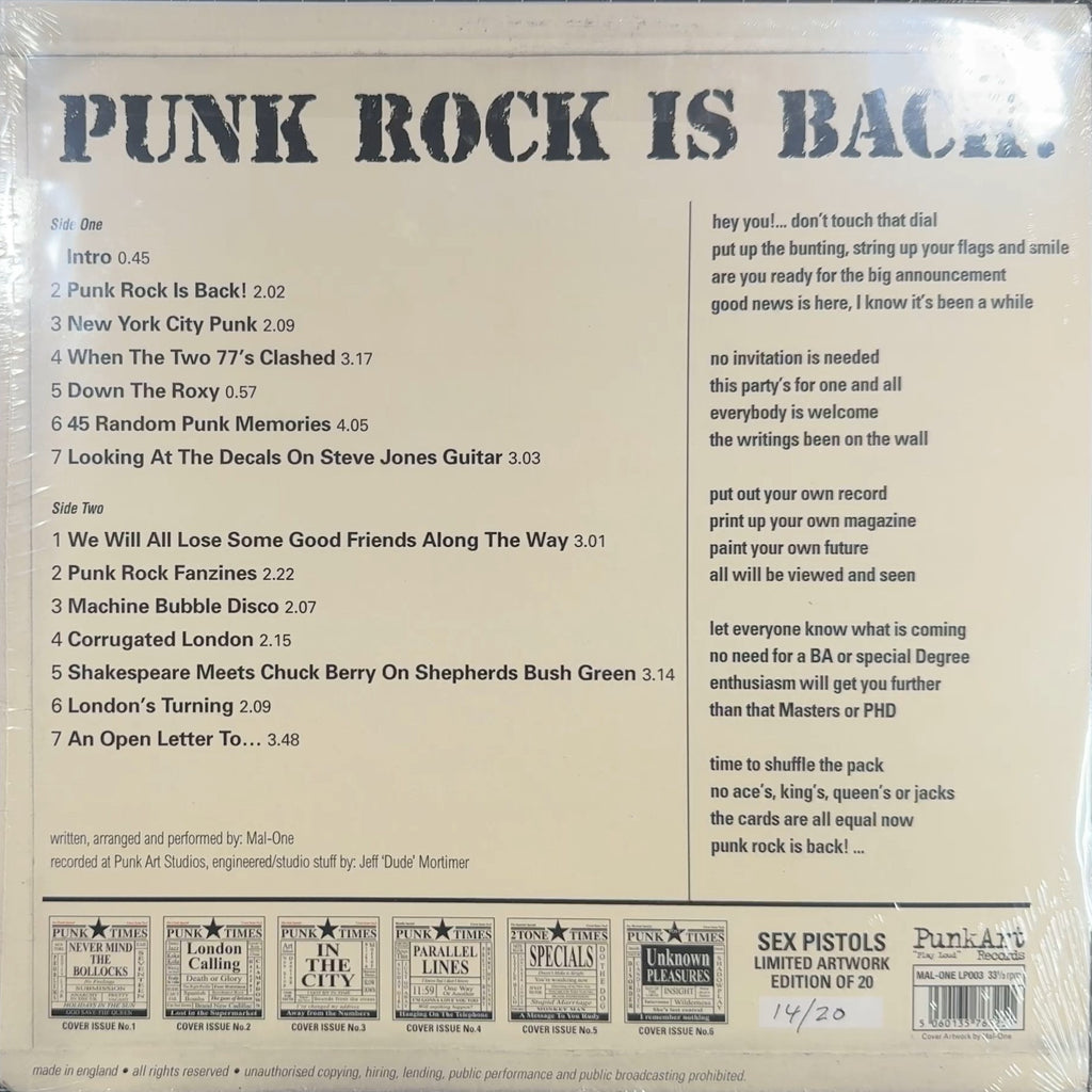 Ultra Rare Collector Opportunity! Complete Set of Punk Rock is Back! SEALED/NM