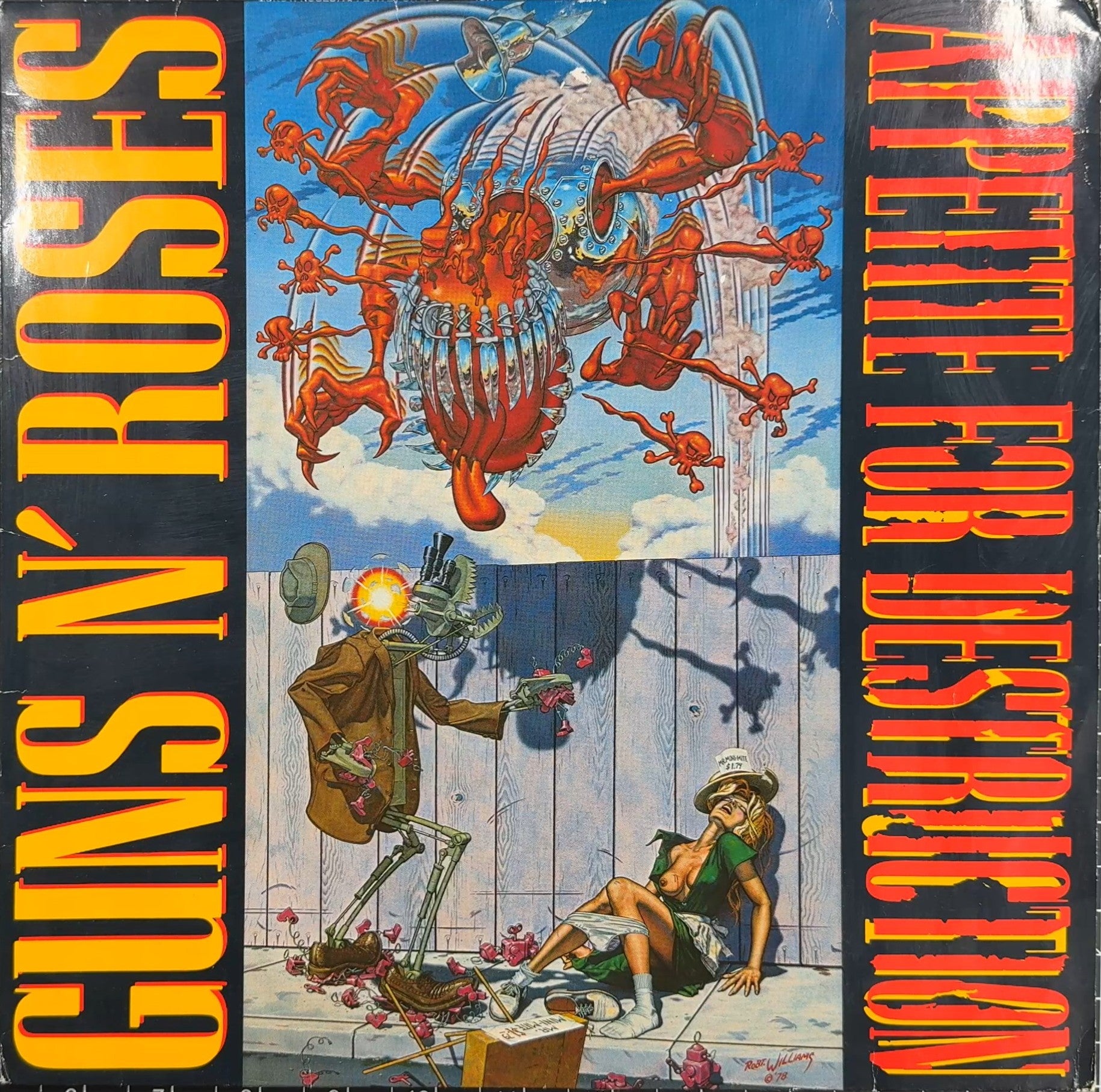 GNR Appetite For Destruction 1987 Euro 1st Press Uncensored VG/VG+