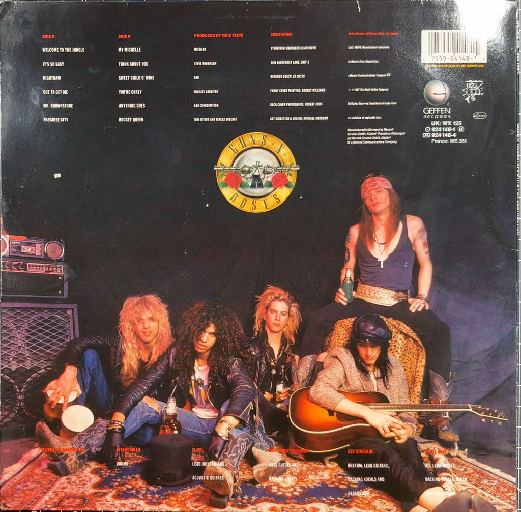 GNR Appetite For Destruction 1987 Euro 1st Press Uncensored VG/VG+