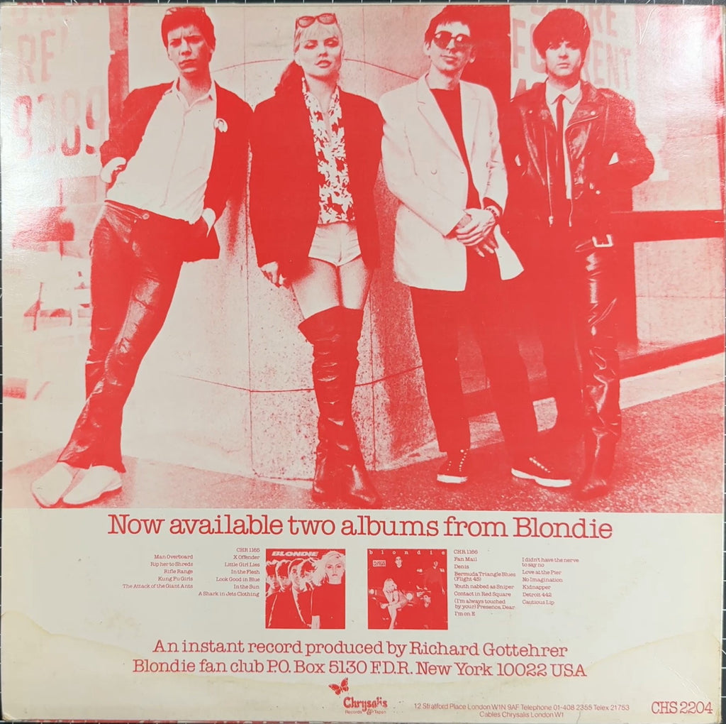 Blondie - Denis 12" UK 1978 1st Press Red Sleeve VG+/VG