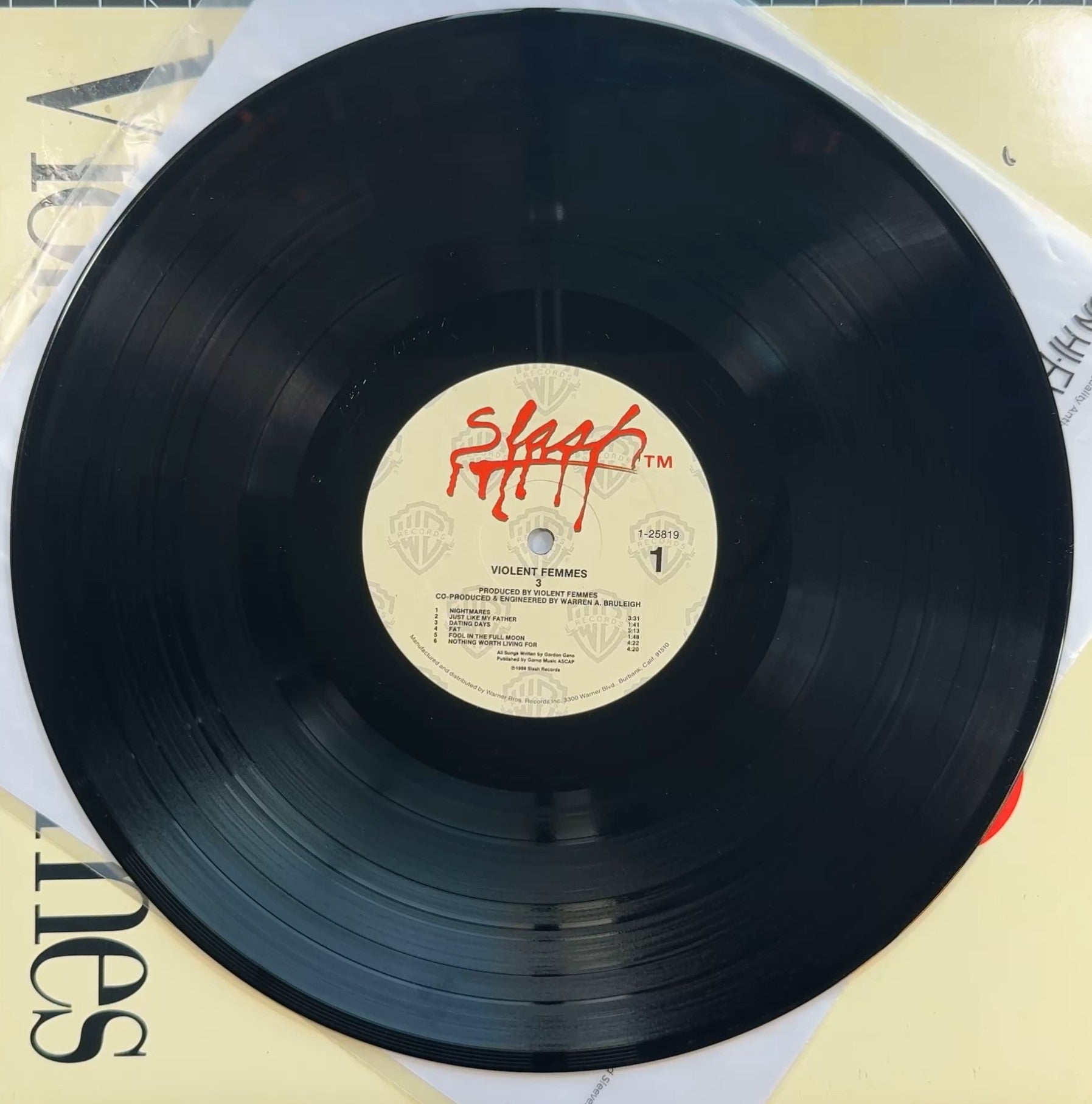 AUTOGRAPH Violent Femmes - 3 1988 US 1st Press PROMO VG+/VG+