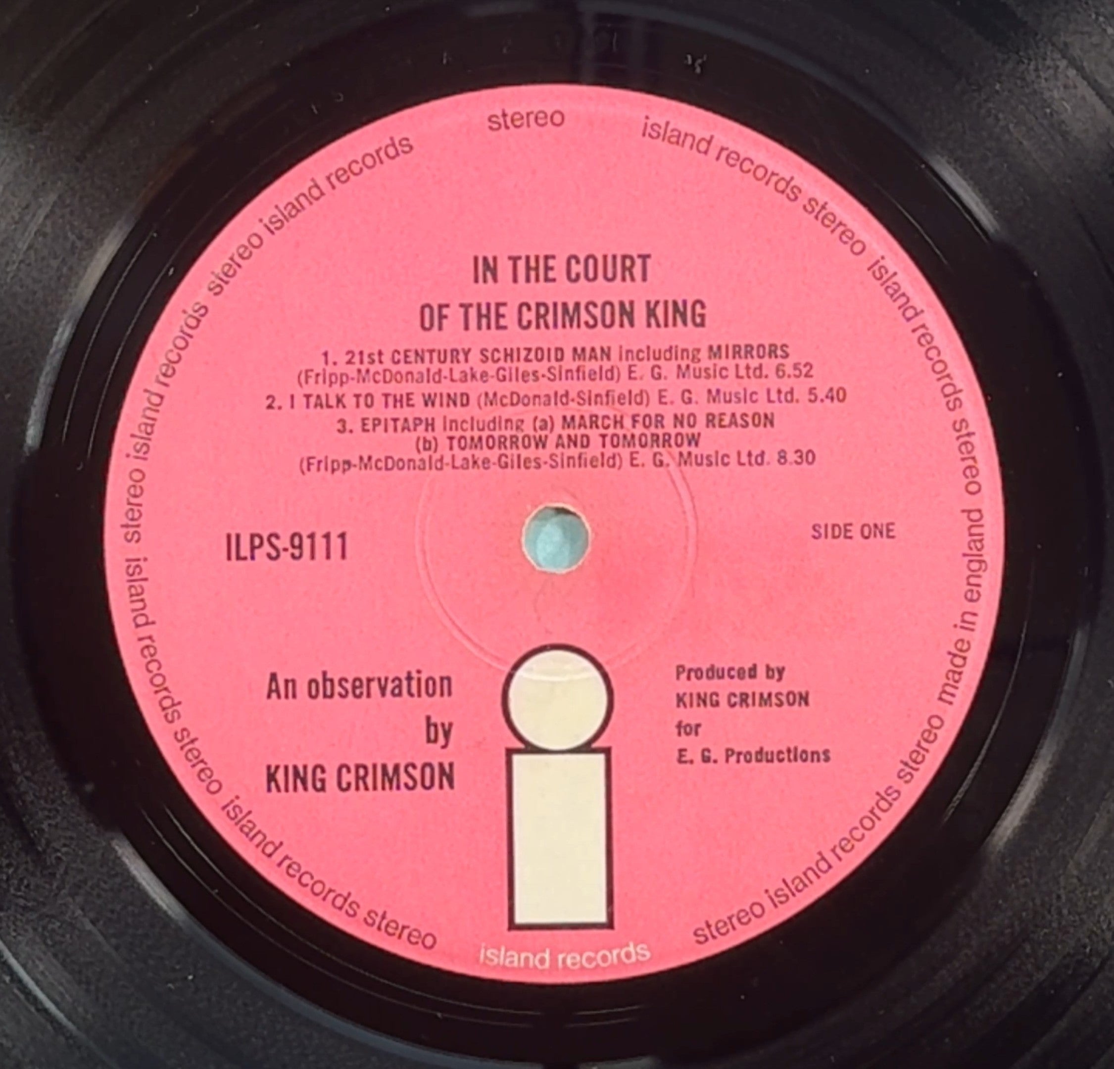 King Crimson Collector Pack! 1969 UK A2/B3 1st Press VG/VG + Scrapbook/Photo