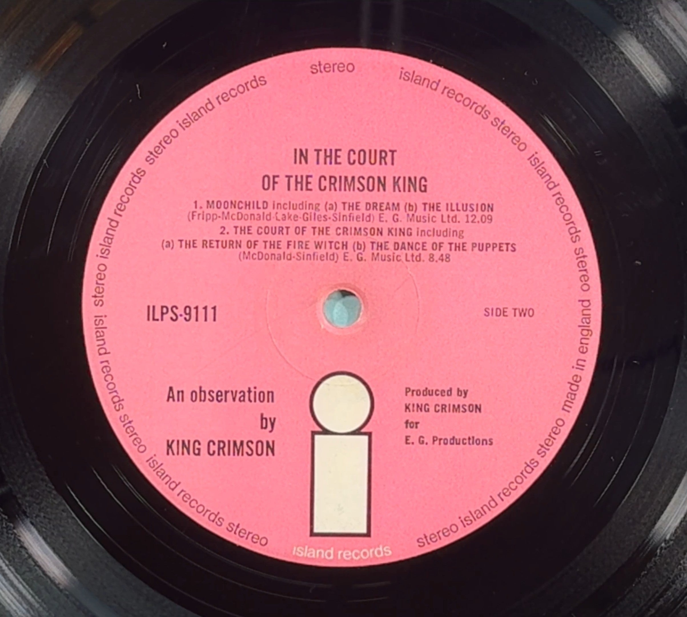 King Crimson Collector Pack! 1969 UK A2/B3 1st Press VG/VG + Scrapbook/Photo