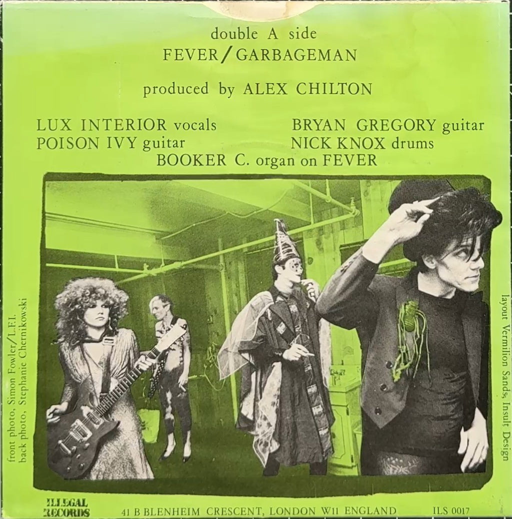 The Cramps Fever/Garbageman 1980 UK Withdrawn Sleeve VG+/VG+