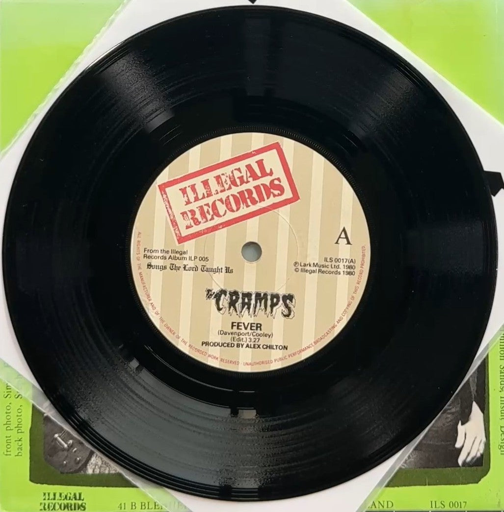The Cramps Fever/Garbageman 1980 UK Withdrawn Sleeve VG+/VG+