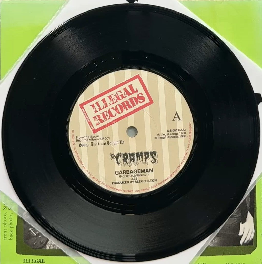 The Cramps Fever/Garbageman 1980 UK Withdrawn Sleeve VG+/VG+