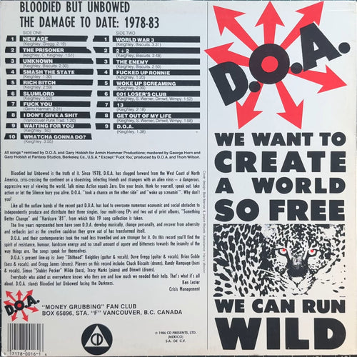 DOA Bloodied But Unbowed 1986 Mexico Comp VG+/VG+