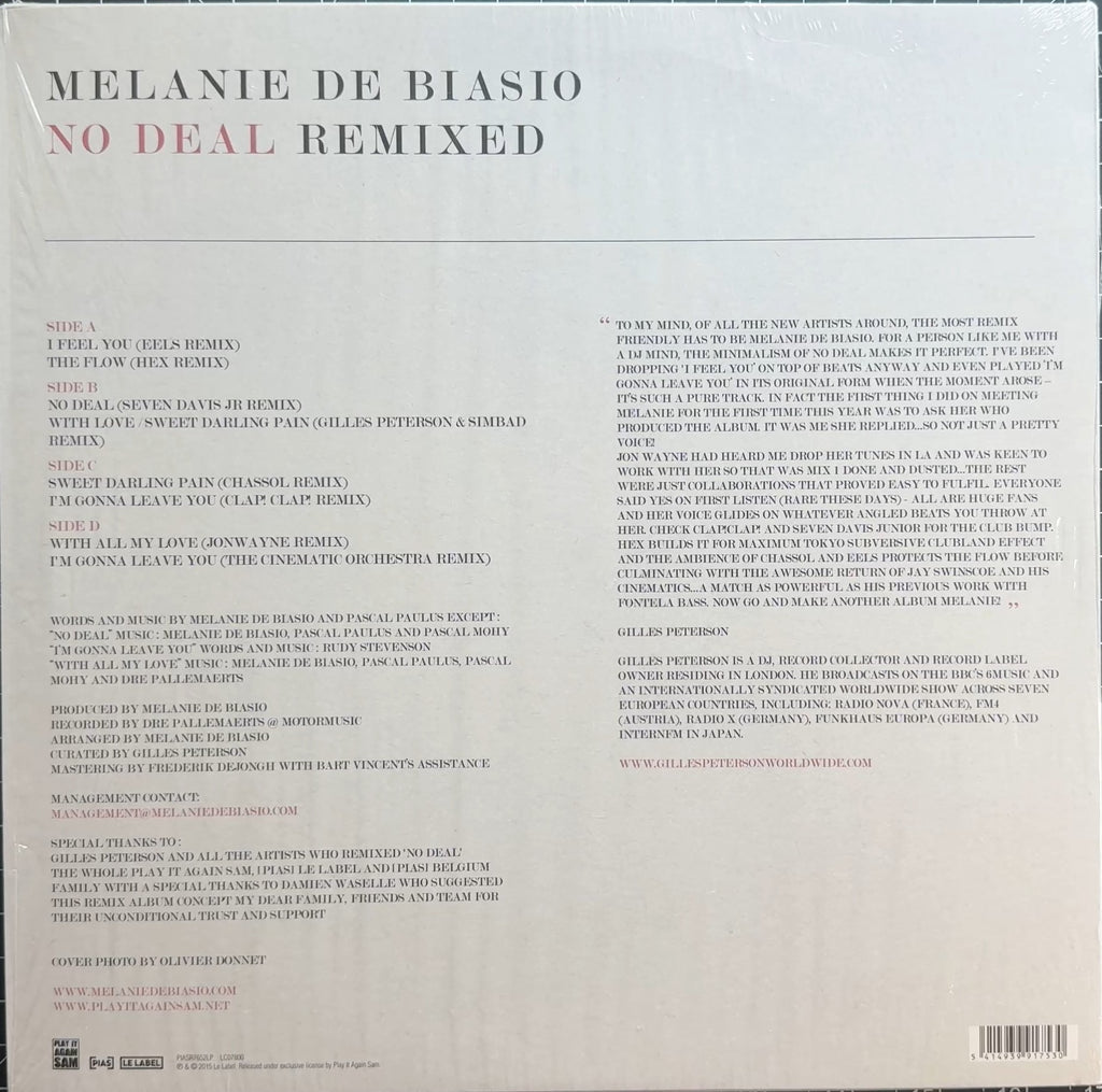 Melanie De Biasio - No Deal Remixed 2015 Belgium 1st 180g VG+/VG+