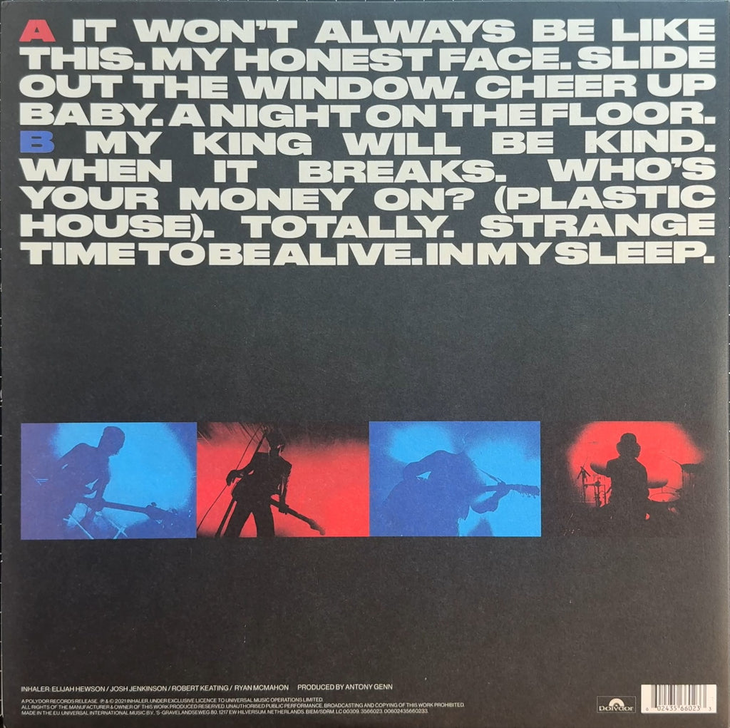 Inhaler - It Won't Always Be Like This 2021 Euro 180g Clear Splatter VG+/VG+