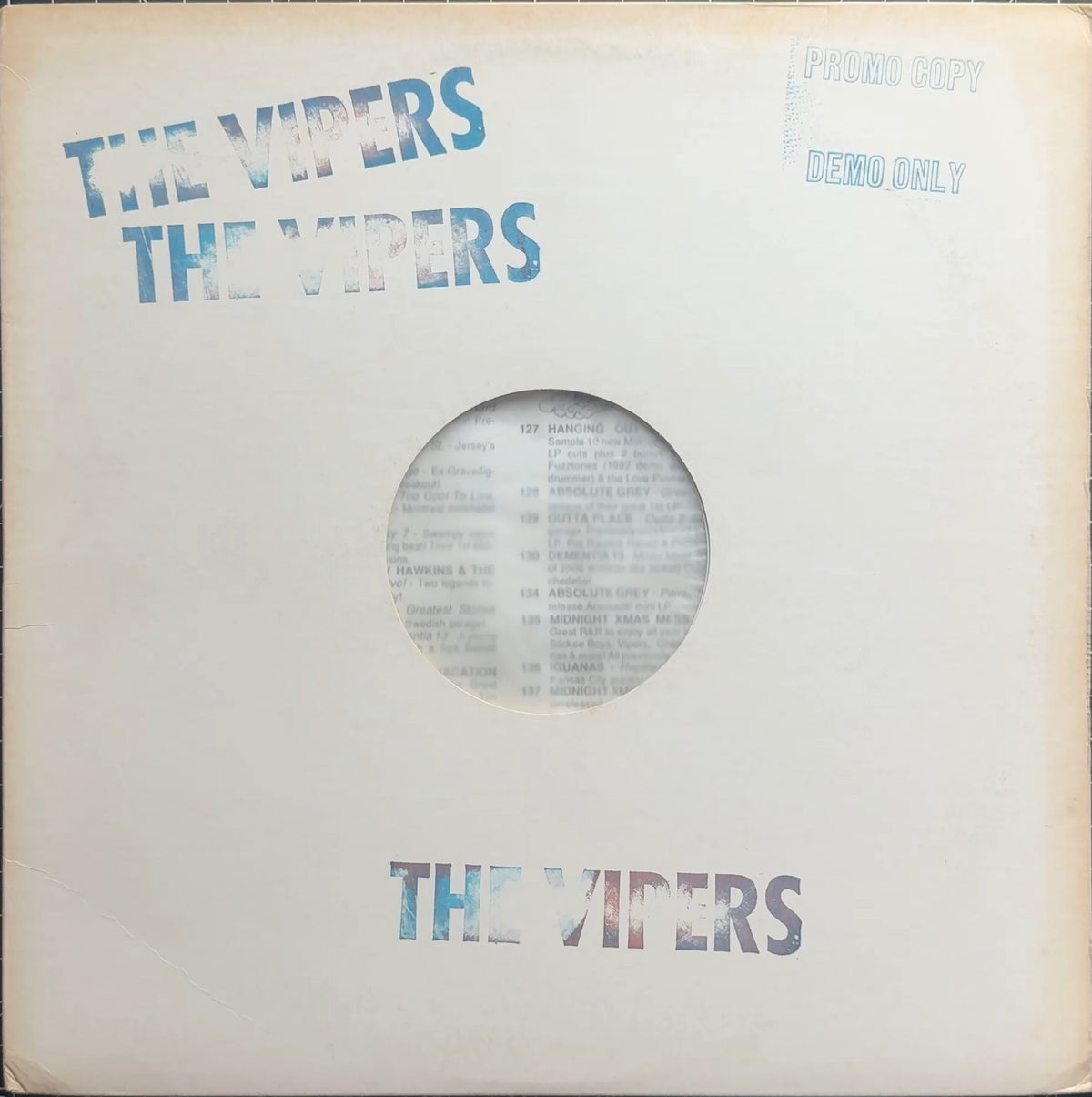 The Vipers - How About Somemore? 1988 US PROMO VG+/VG+