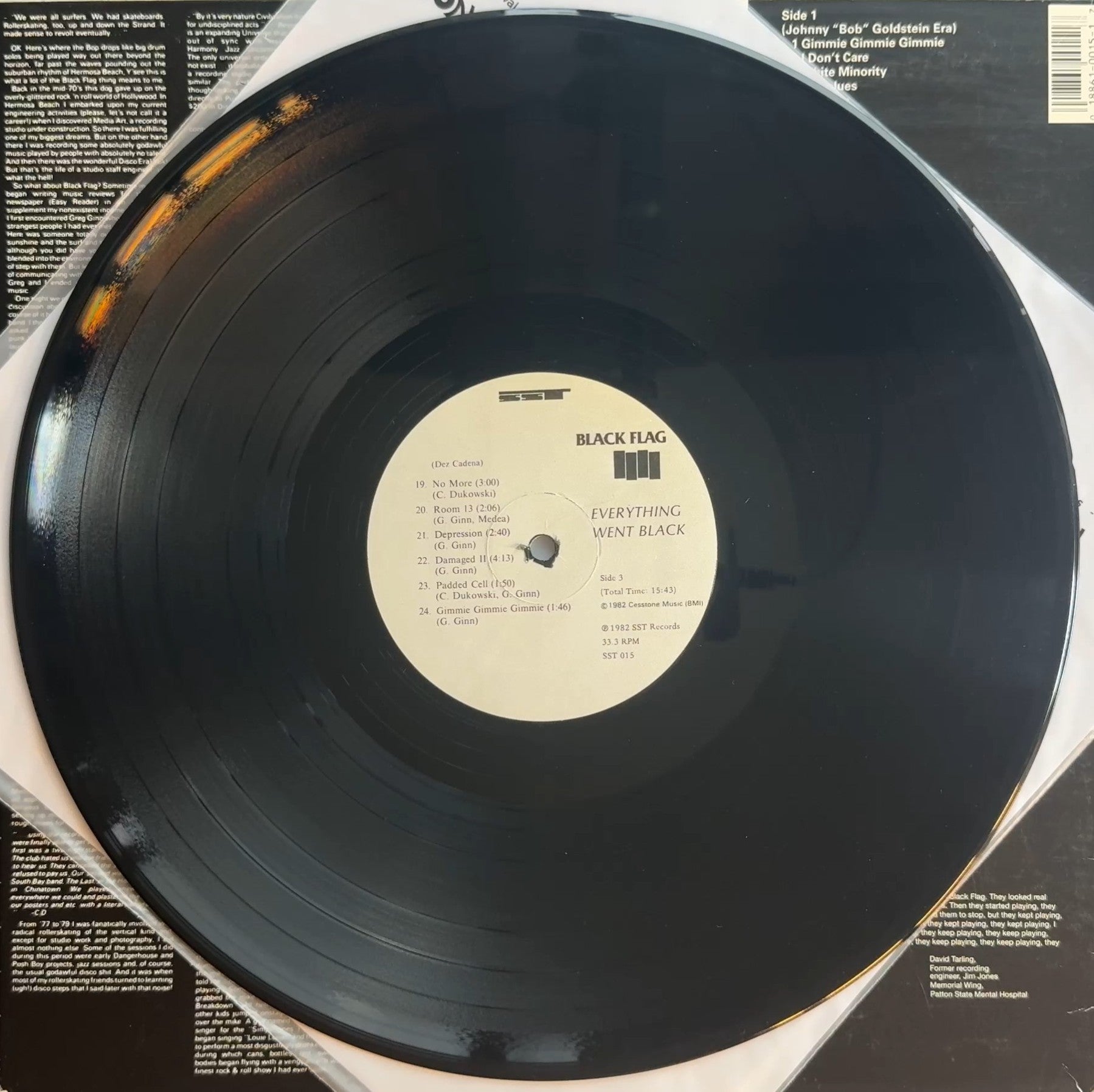 Black Flag Everything Went Black SST 015 VG+/VG+