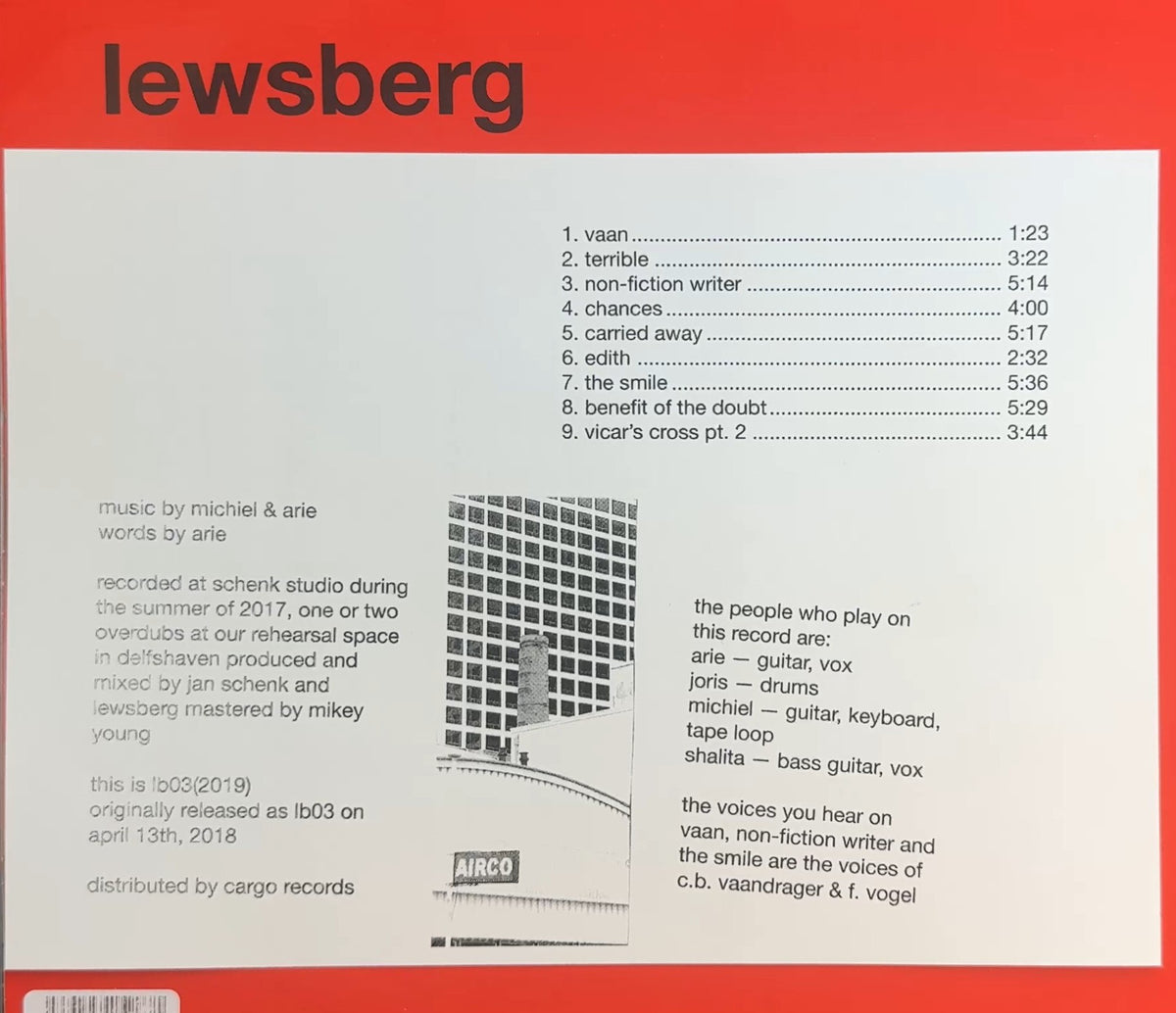 AUTOGRAPH - Lewsberg s/t 2019 Dutch repress VG+/VG+