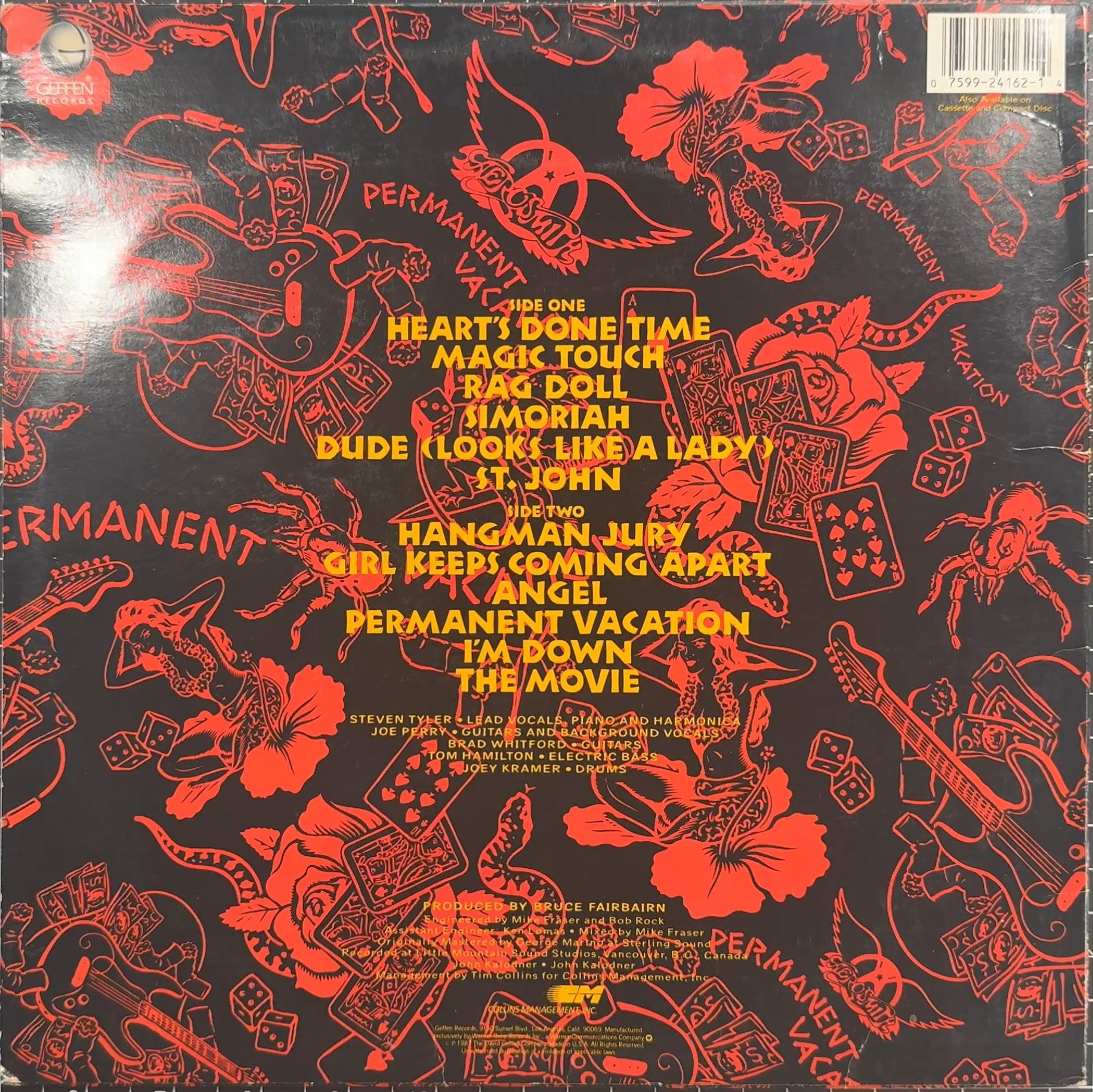 Aerosmith - Permanent Vacation 1987 US 1st Press VG/VG+