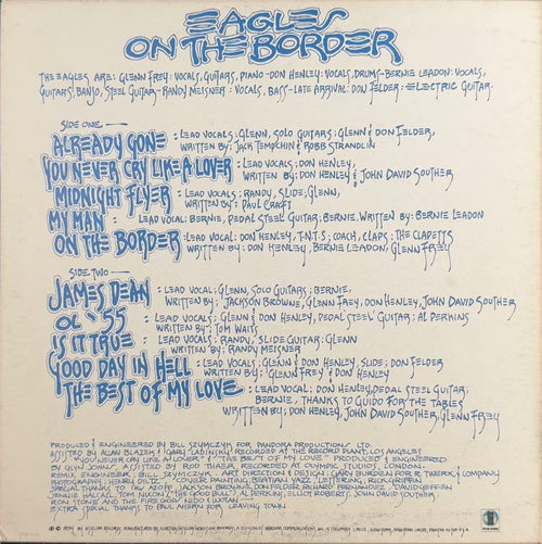 Eagles On The Border 1974 US 1st Press VG/VG+ Textured Sleeve