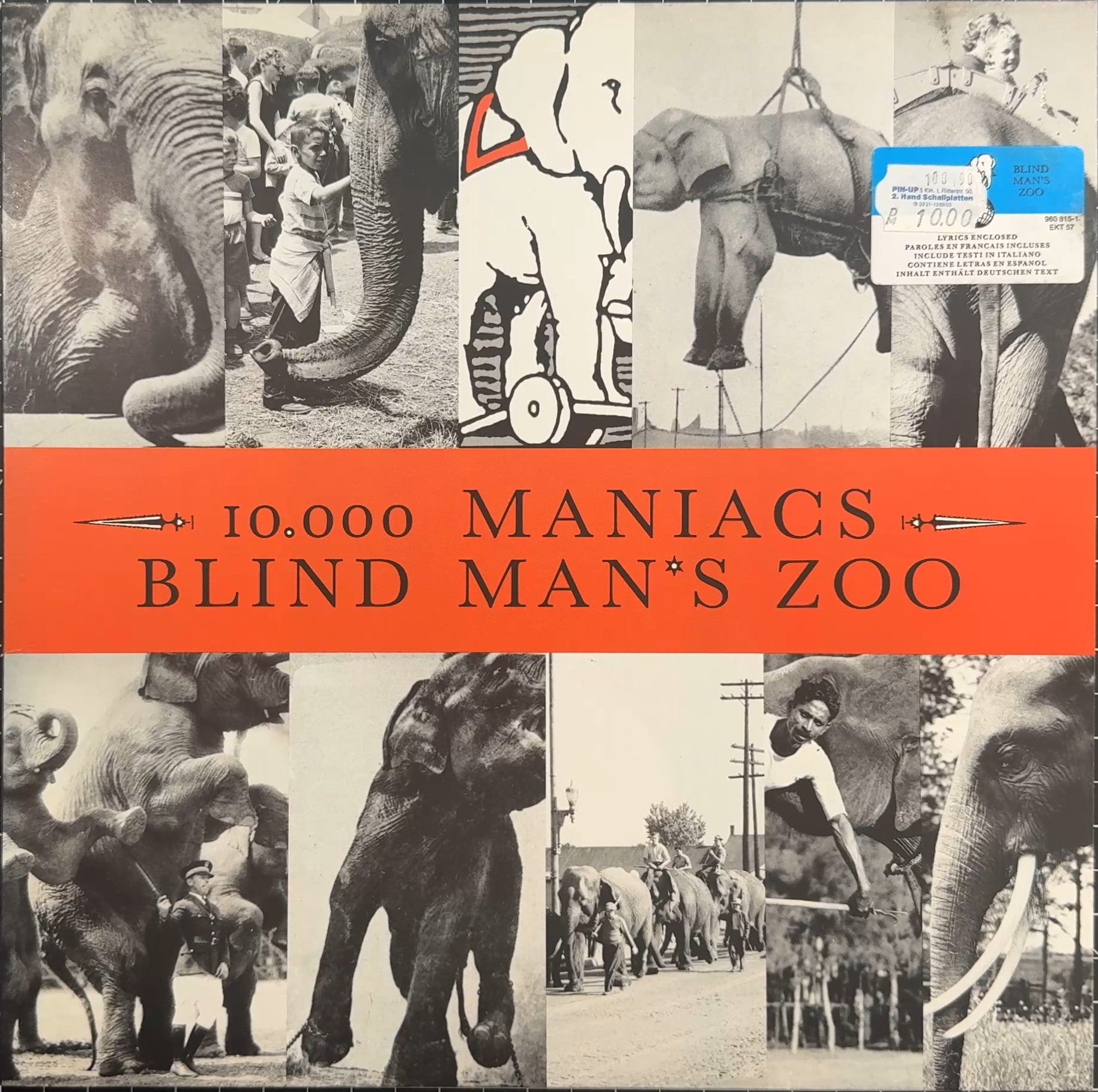 10,000 Maniacs - Blind Man's Zoo 1989 Euro 1st Press Alsdorf VG+/VG+