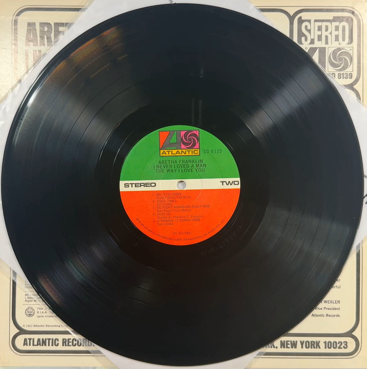 Aretha Franklin I Never Loved a Man the Way I Love You c.1973/74 US VG+/VG+