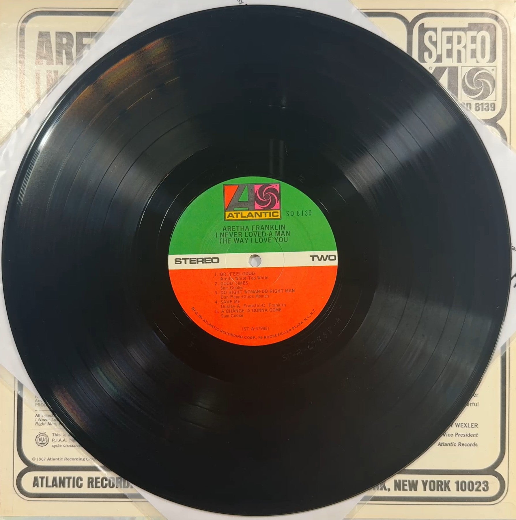 Aretha Franklin I Never Loved a Man the Way I Love You c.1973/74 US VG+/VG+