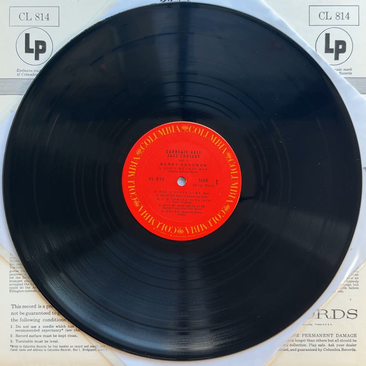 Benny Goodman 1938 Carnegia Hall Concert c.1970s US VG+/VG+