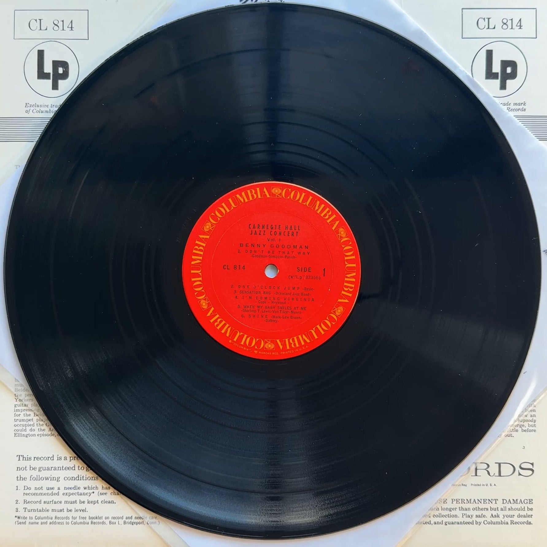 Benny Goodman 1938 Carnegia Hall Concert c.1970s US VG+/VG+