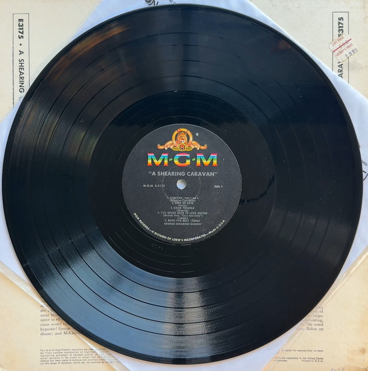 George Shearing A Shearing Caravan c.1959 US VG/VG Rare Label Variant