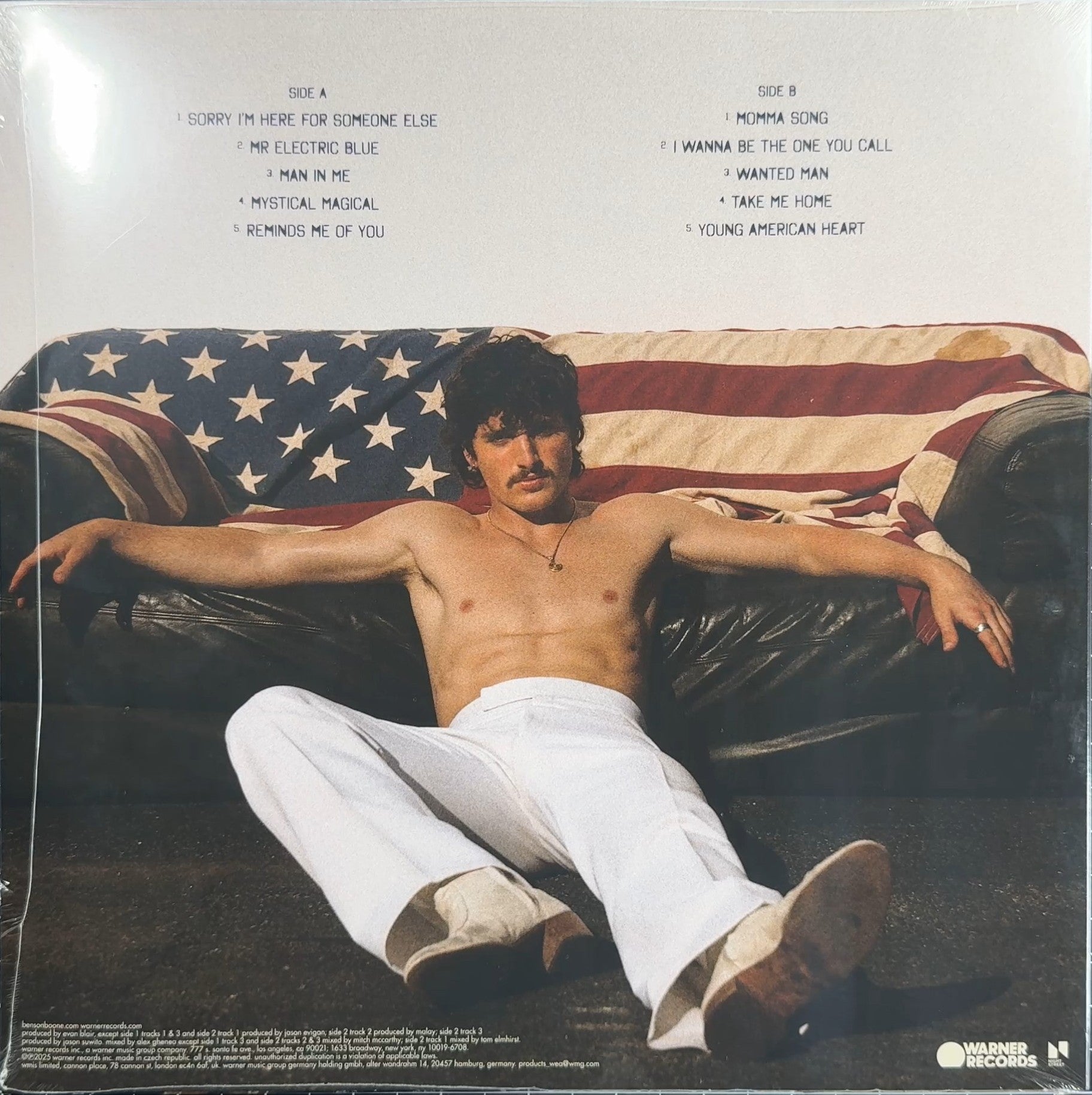 Benson Boone - American Heart EURO import SEALED/NM 2025 + Poster