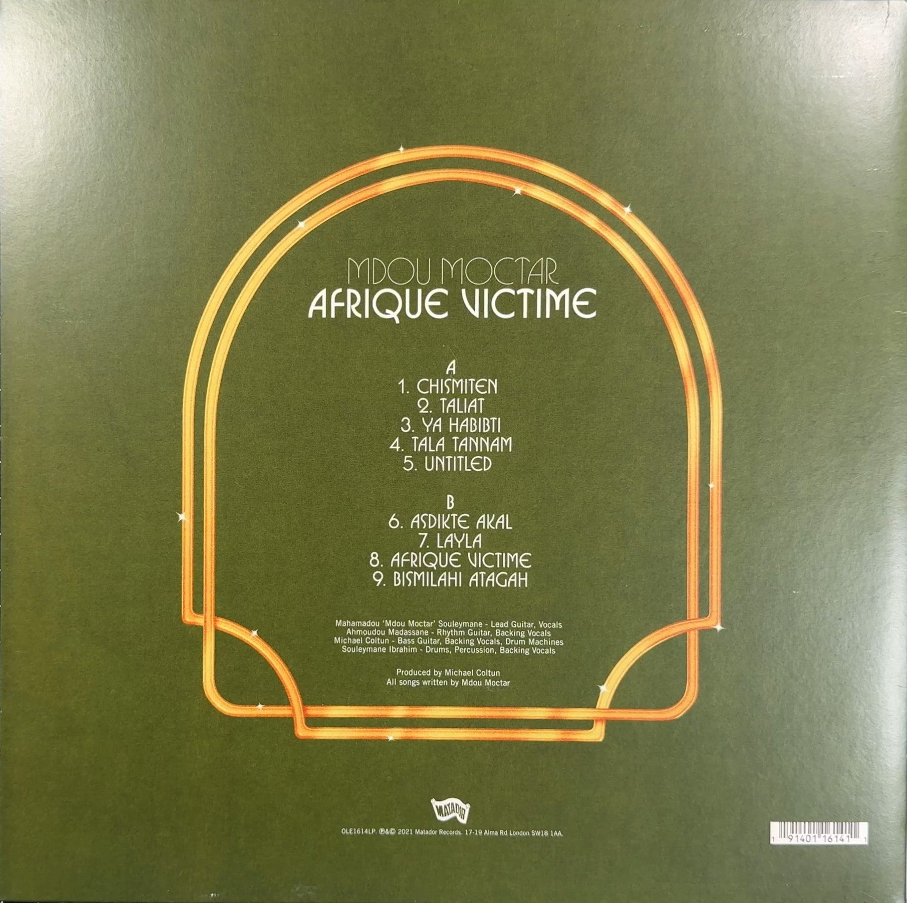 Mdou Moctar Afrique Victime 2021 US 1st Press Ltd Edtn Purple VG+/VG+