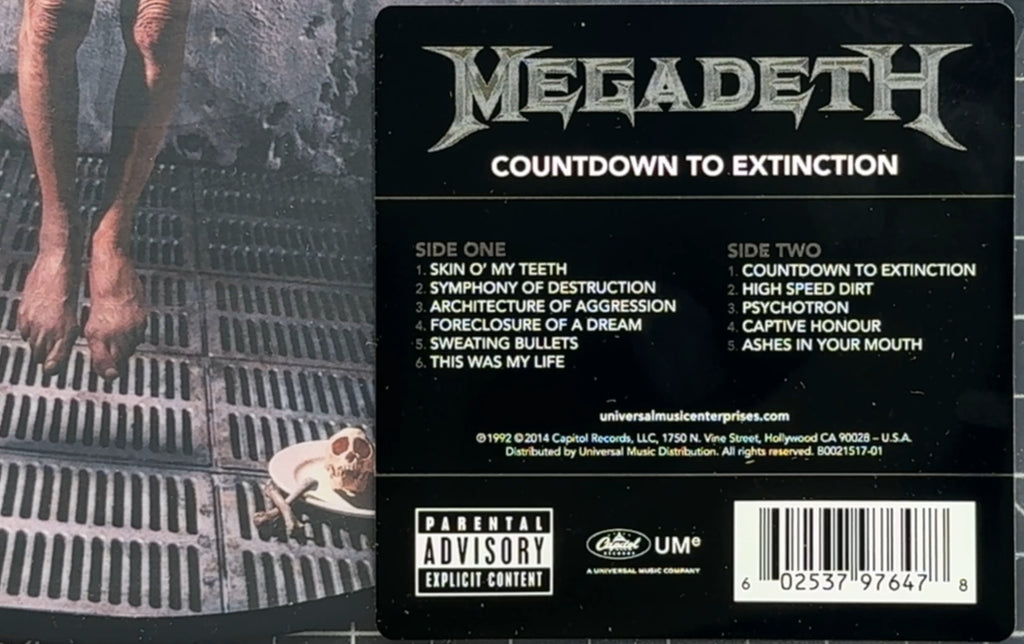 Megadeth - Countdown To Extinction NEW/NM 2014 US 180g Picture Disc