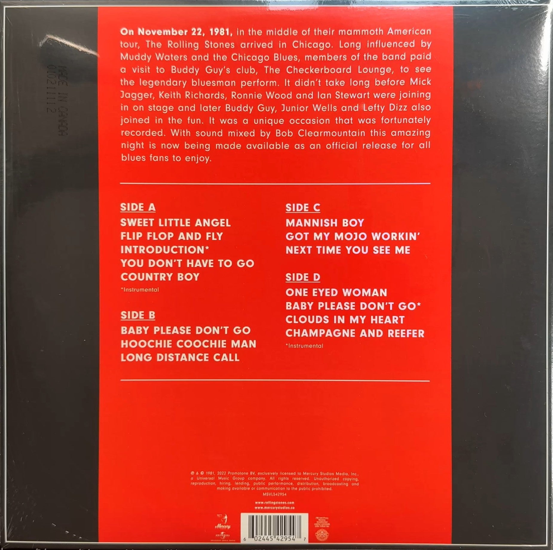 Rolling Stones & Muddy Waters Checkerboard Lounge SEALED/NM Color Vinyl