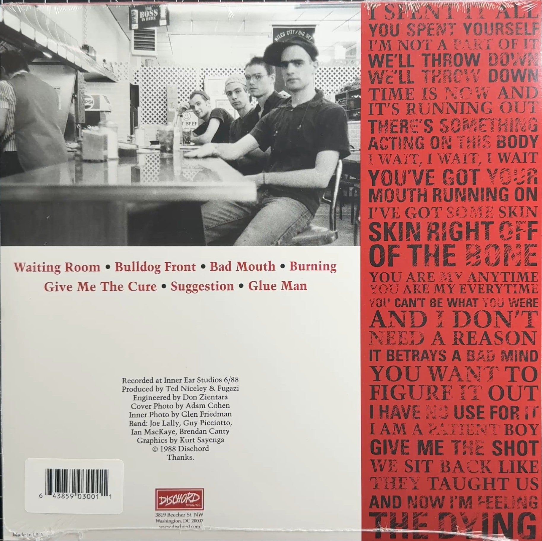 Fugazi s/t (7 Songs EP) SEALED/NM 2022 US 12" Vinyl Record