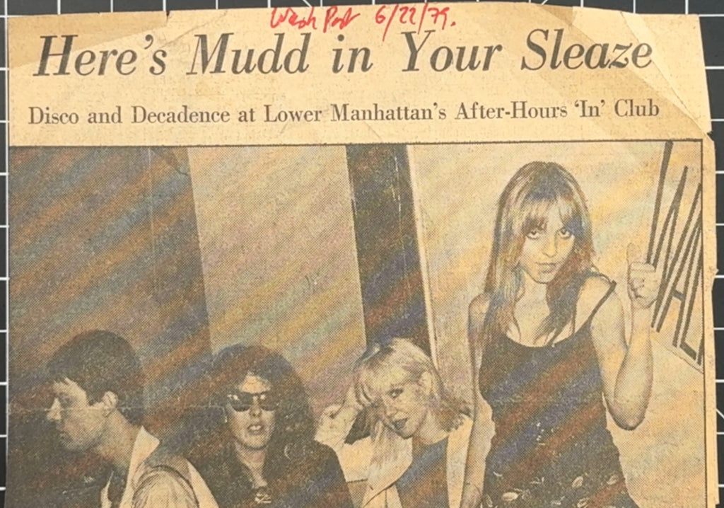 1979 Mudd Club clipping from Wash Post (Marcia Resnick photo, NYC Counterculture)