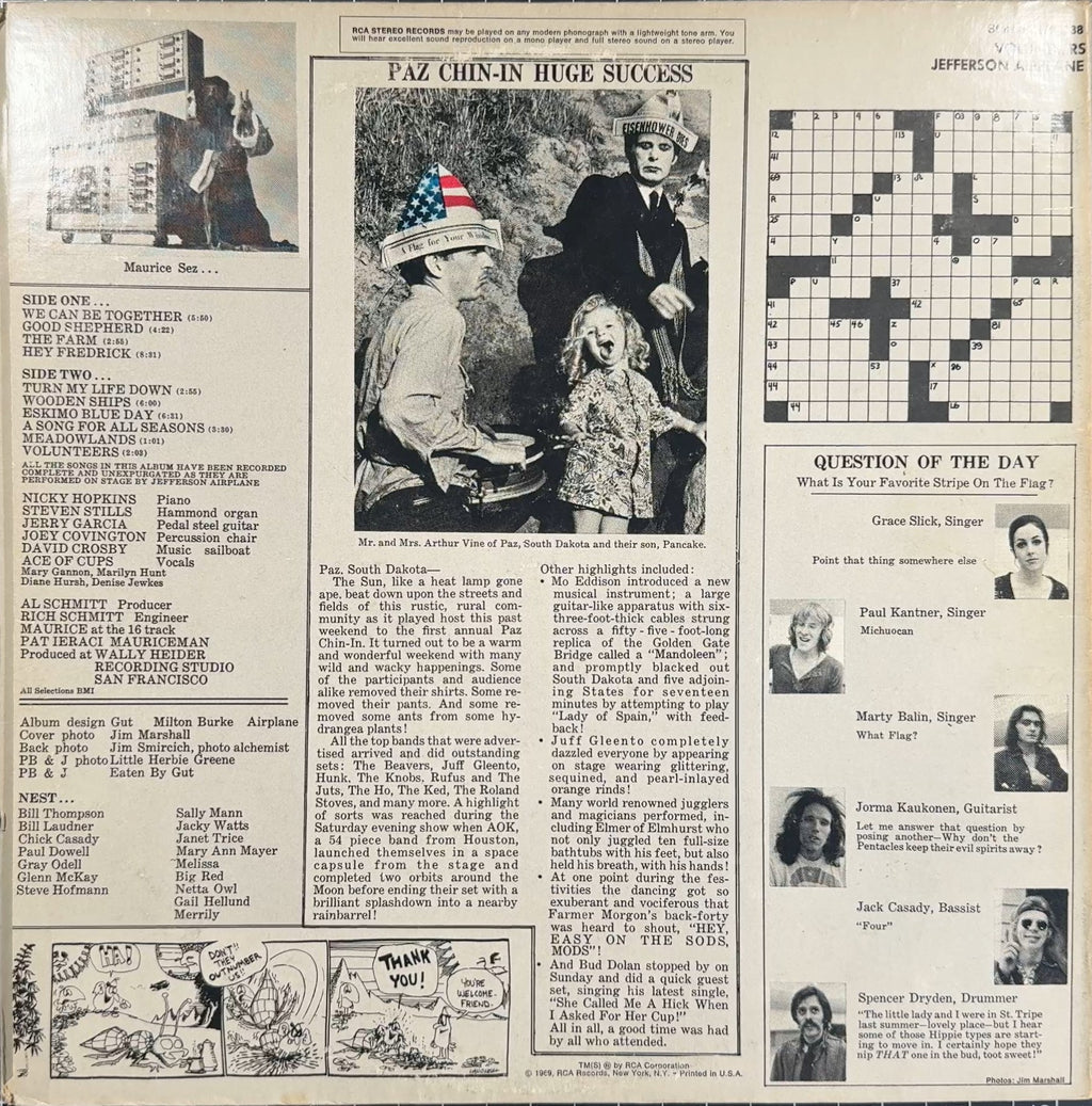 Jefferson Airplane - Volunteers 1969 US 1st Press (Indy) VG/VG+