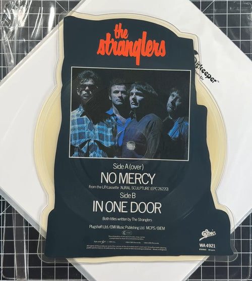 The Stranglers No Mercy - 1984 UK Aural Sculpture Shaped 7" Disc VG+