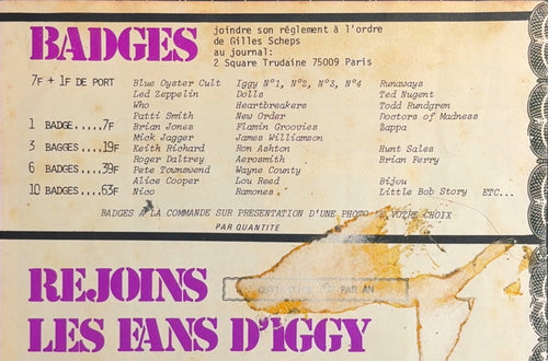 ULTRA RARE I Wanna Be Your Dog #5 1977 (Iggy Pop Clash Blondie Lou Reed)