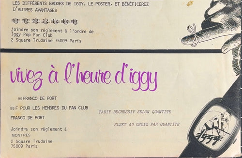 ULTRA RARE I Wanna Be Your Dog #5 1977 (Iggy Pop Clash Blondie Lou Reed)