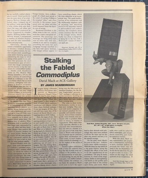 Pages from Art Week Vol. 22 No. 24 18 Jul 1991 (Picasso, R. Bladen, G. Matta-Clark, etc.)