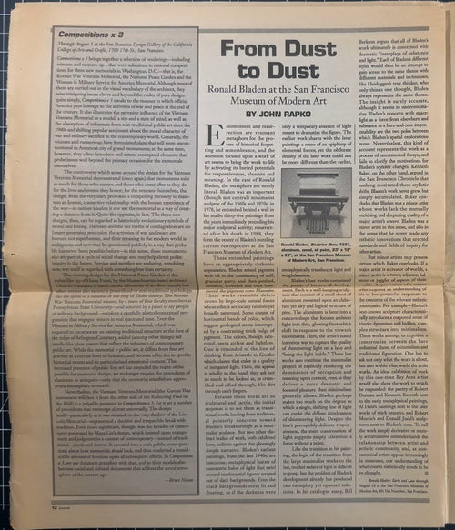 Pages from Art Week Vol. 22 No. 24 18 Jul 1991 (Picasso, R. Bladen, G. Matta-Clark, etc.)
