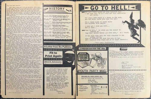 RARE ORIGINAL Youth Party Vol.1 No.3 LA / Hollywood Zine c.1980