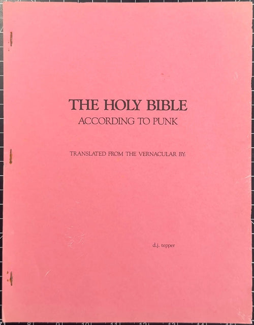 RARE Original Copy of "The Holy Bible According To Punk" by d.j. tepper 1984