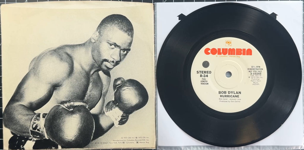 RARE PROMO Bob Dylan Hurricane (Full-Length) 1975 US 7" w Pic Sleeve