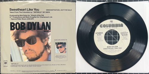 PROMO Bob Dylan Sweetheart Like You 1983 US 7" disc VG+