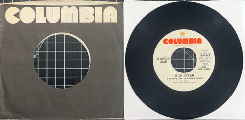 PROMO Bob Dylan Knockin' On Heaven's Door 1973 7" US Santa Maria Plant