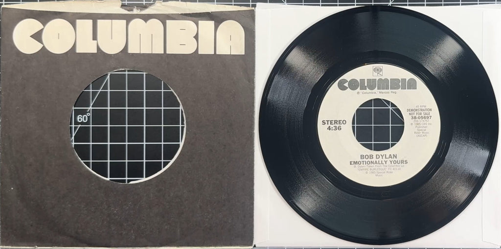 PROMO Bob Dylan Emotionally Yours 1985 7" US Single